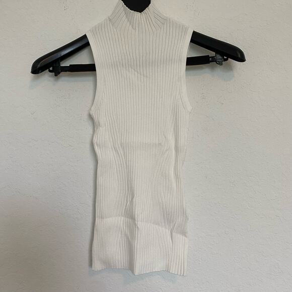 Madewell Pearson‎ Mockneck Sweater Tank White XXS NWT - Picture 3 of 7